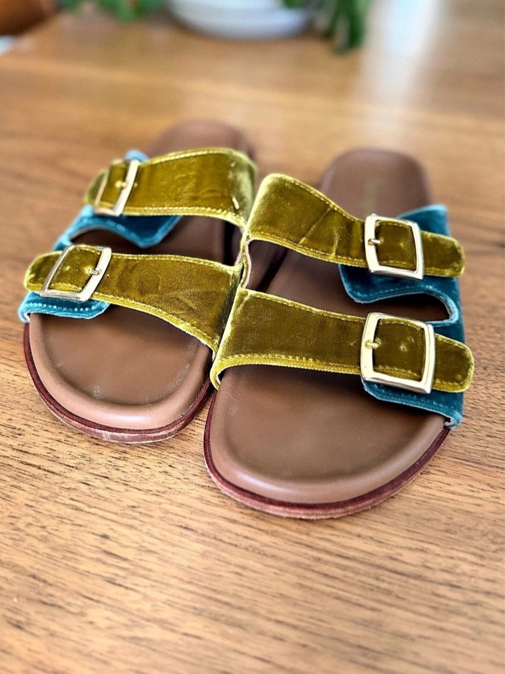 lanapo Follonica Sandals in Blue & Gold EU 39 - Picture 3 of 4